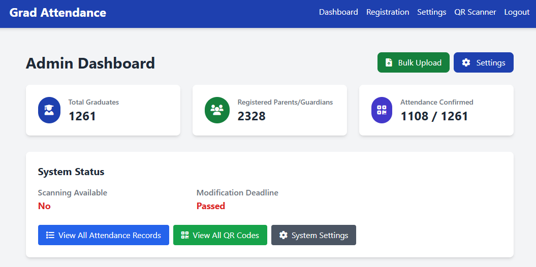 Graduation Attendance System