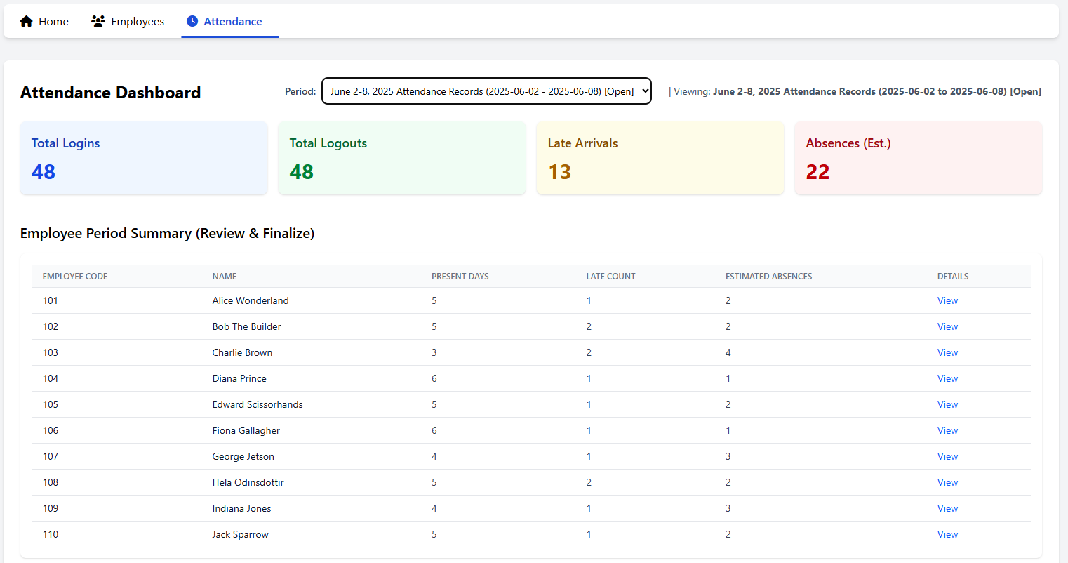 PopRock Attendance System