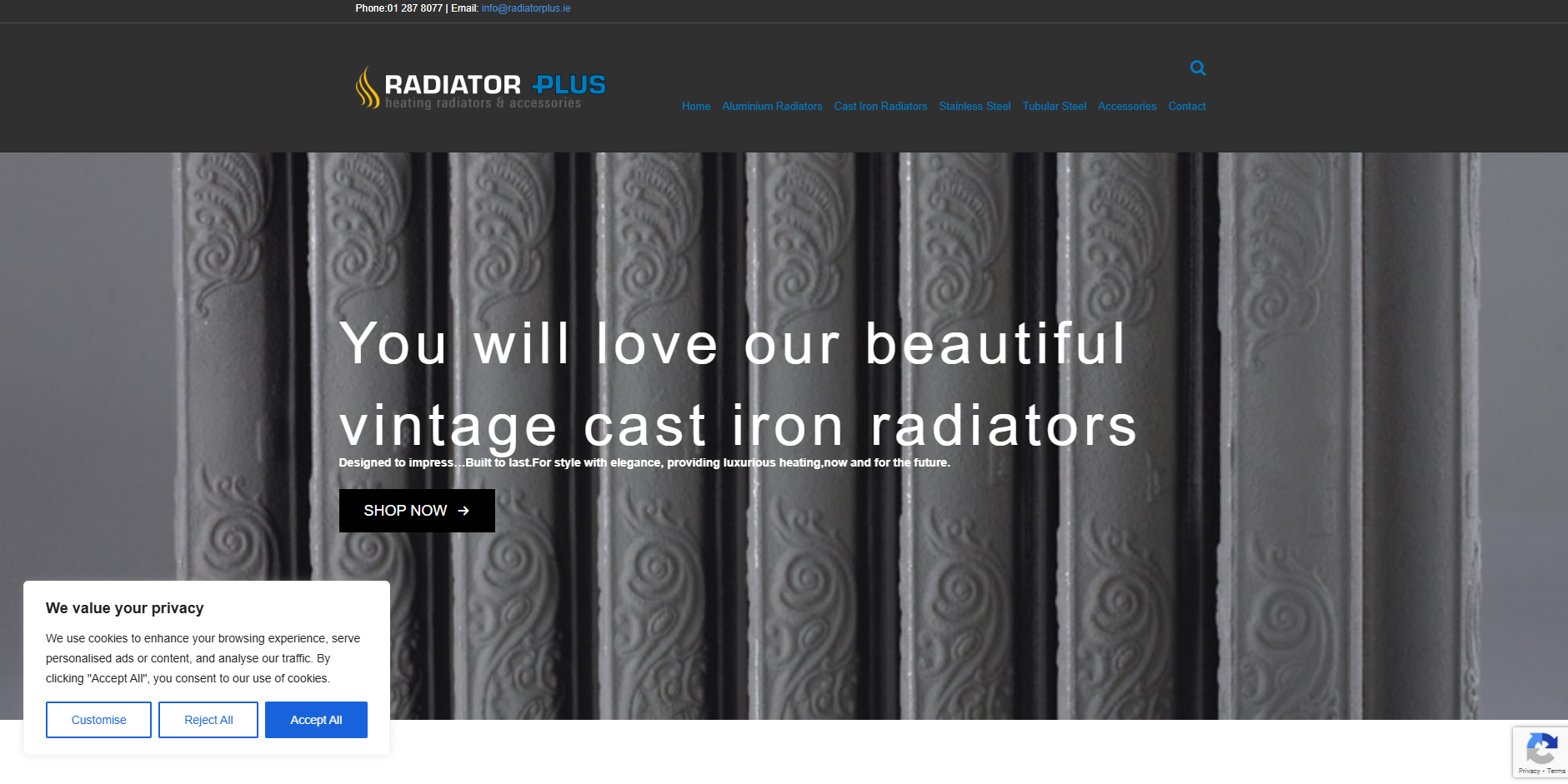 Radiator Plus WordPress E-commerce Site